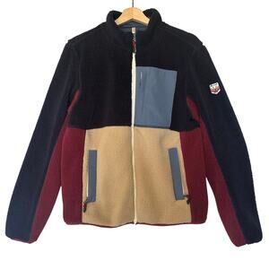 Marine Layer x Lost & Found Sherpa Colorblock Full Zip Jacket Men's Size Small